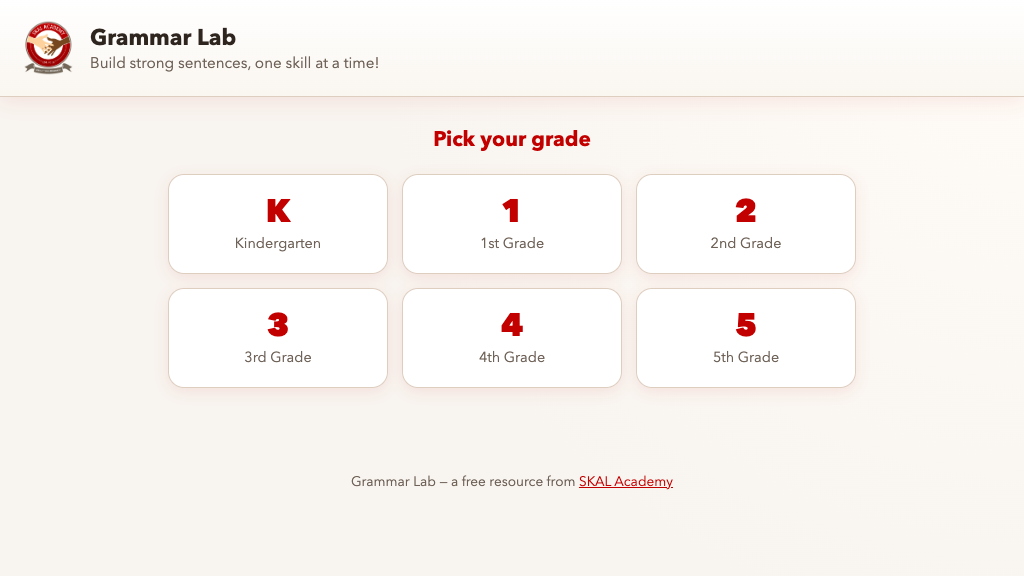 Preview of the SKAL Grammar Lab